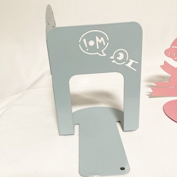 Elephant & Piggie Bookends Blue Pink Mo Willems Childs Decor Kids Display - Picture 4 of 9